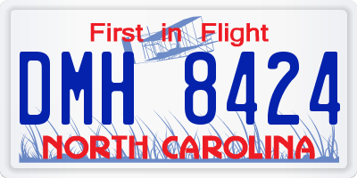 NC license plate DMH8424