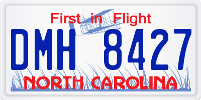 NC license plate DMH8427