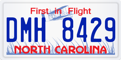 NC license plate DMH8429