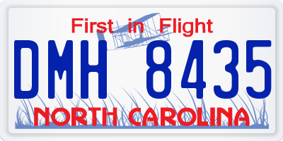 NC license plate DMH8435