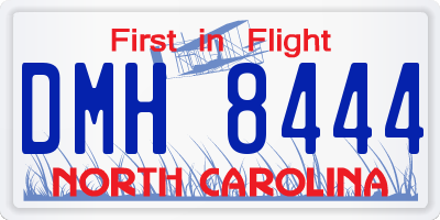 NC license plate DMH8444