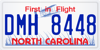 NC license plate DMH8448