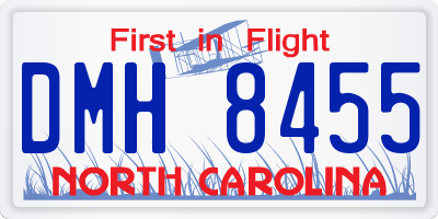 NC license plate DMH8455