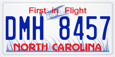 NC license plate DMH8457
