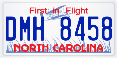NC license plate DMH8458