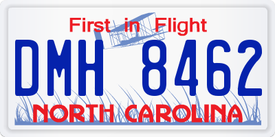 NC license plate DMH8462
