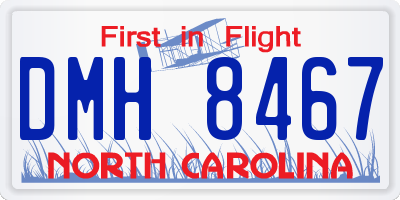 NC license plate DMH8467