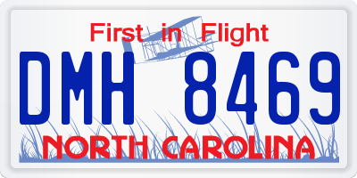 NC license plate DMH8469