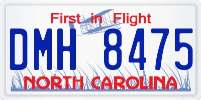 NC license plate DMH8475