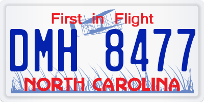 NC license plate DMH8477