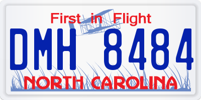 NC license plate DMH8484