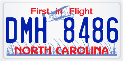 NC license plate DMH8486