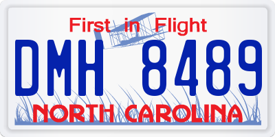 NC license plate DMH8489