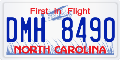 NC license plate DMH8490