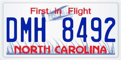 NC license plate DMH8492