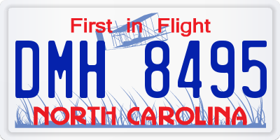 NC license plate DMH8495