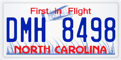NC license plate DMH8498