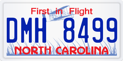NC license plate DMH8499