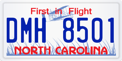 NC license plate DMH8501