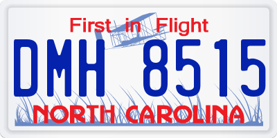 NC license plate DMH8515