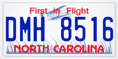 NC license plate DMH8516
