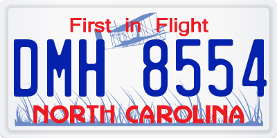 NC license plate DMH8554