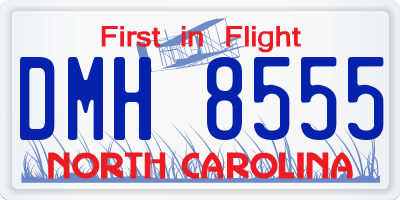 NC license plate DMH8555