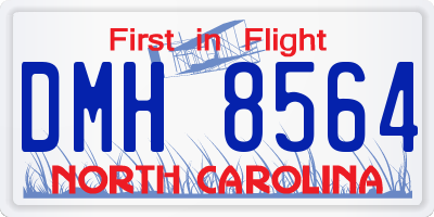 NC license plate DMH8564