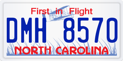 NC license plate DMH8570