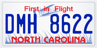 NC license plate DMH8622
