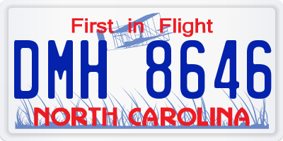 NC license plate DMH8646