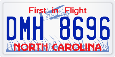 NC license plate DMH8696