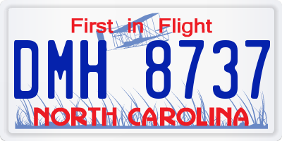 NC license plate DMH8737