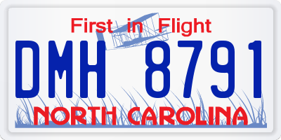 NC license plate DMH8791