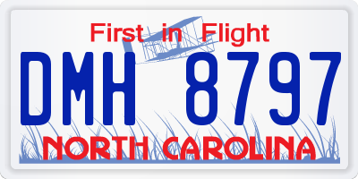 NC license plate DMH8797