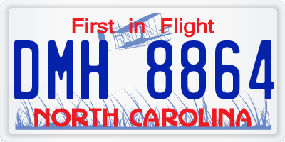NC license plate DMH8864