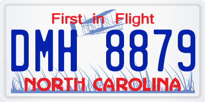 NC license plate DMH8879