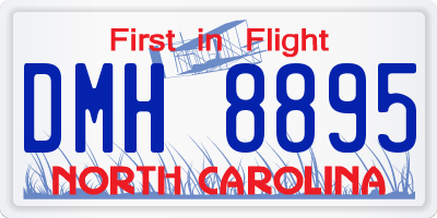 NC license plate DMH8895