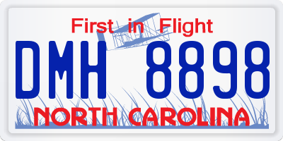 NC license plate DMH8898