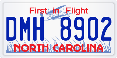 NC license plate DMH8902