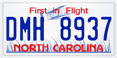 NC license plate DMH8937