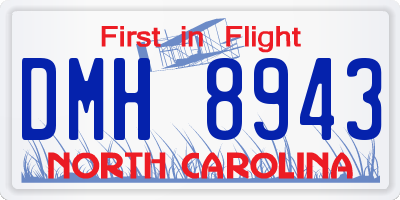 NC license plate DMH8943