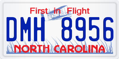 NC license plate DMH8956