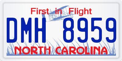 NC license plate DMH8959