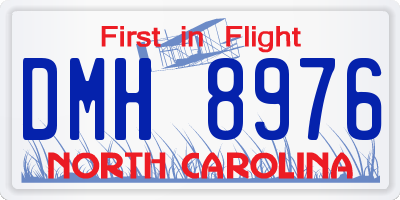 NC license plate DMH8976