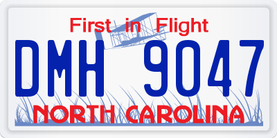 NC license plate DMH9047