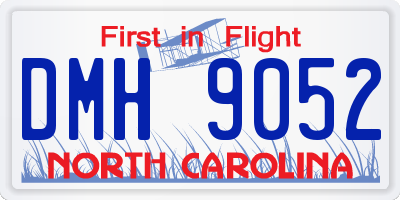 NC license plate DMH9052