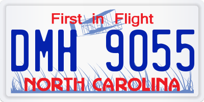 NC license plate DMH9055