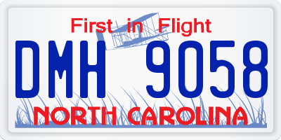 NC license plate DMH9058