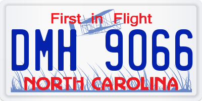 NC license plate DMH9066